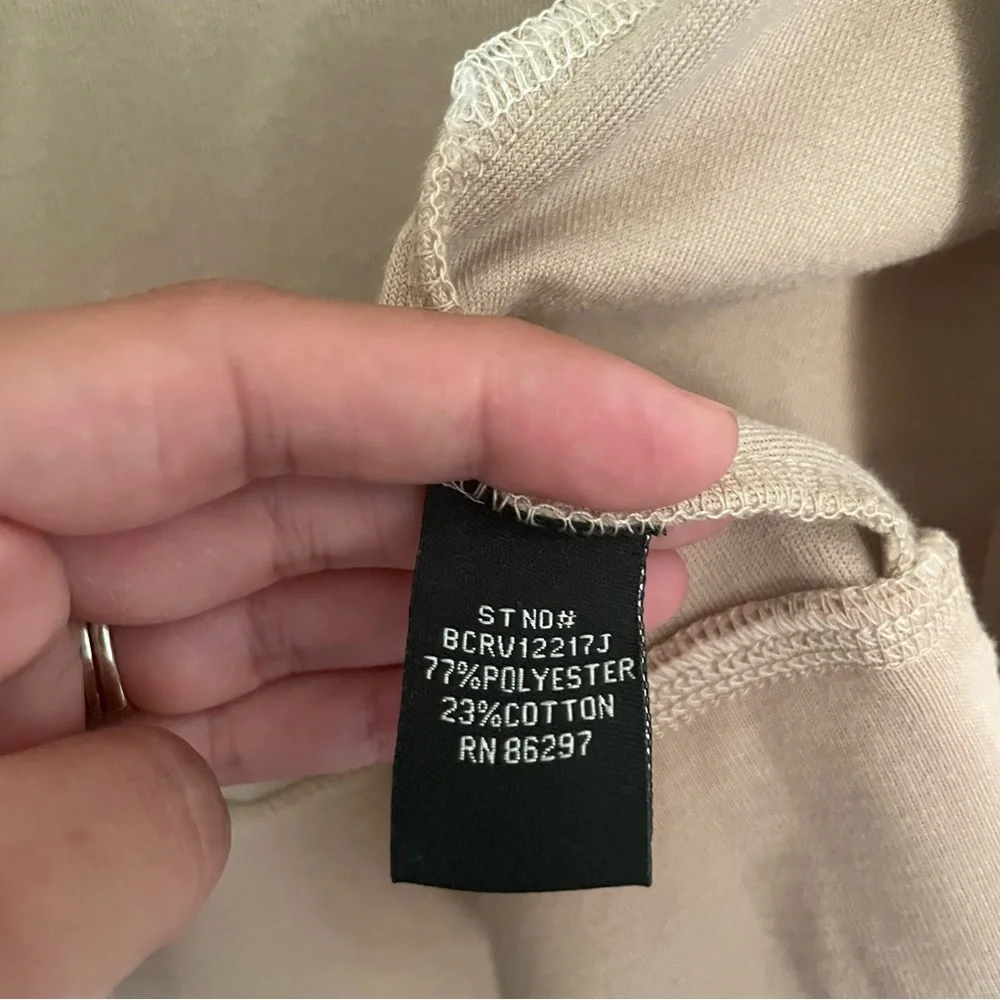 NWOT BCBGMAXAZRIA tan velour embellished track jacket size large - Picture 7 of 9